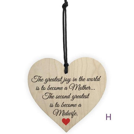 Vintage Wooden Hanging Gift Plaque Pendant - Lusy Store