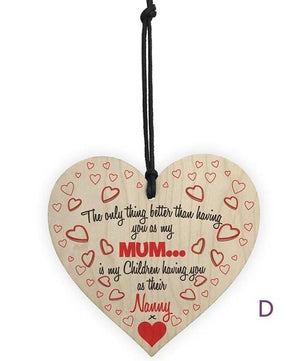 Vintage Wooden Hanging Gift Plaque Pendant - Lusy Store