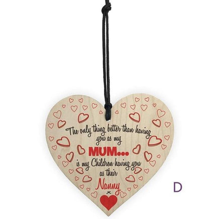Vintage Wooden Hanging Gift Plaque Pendant - Lusy Store