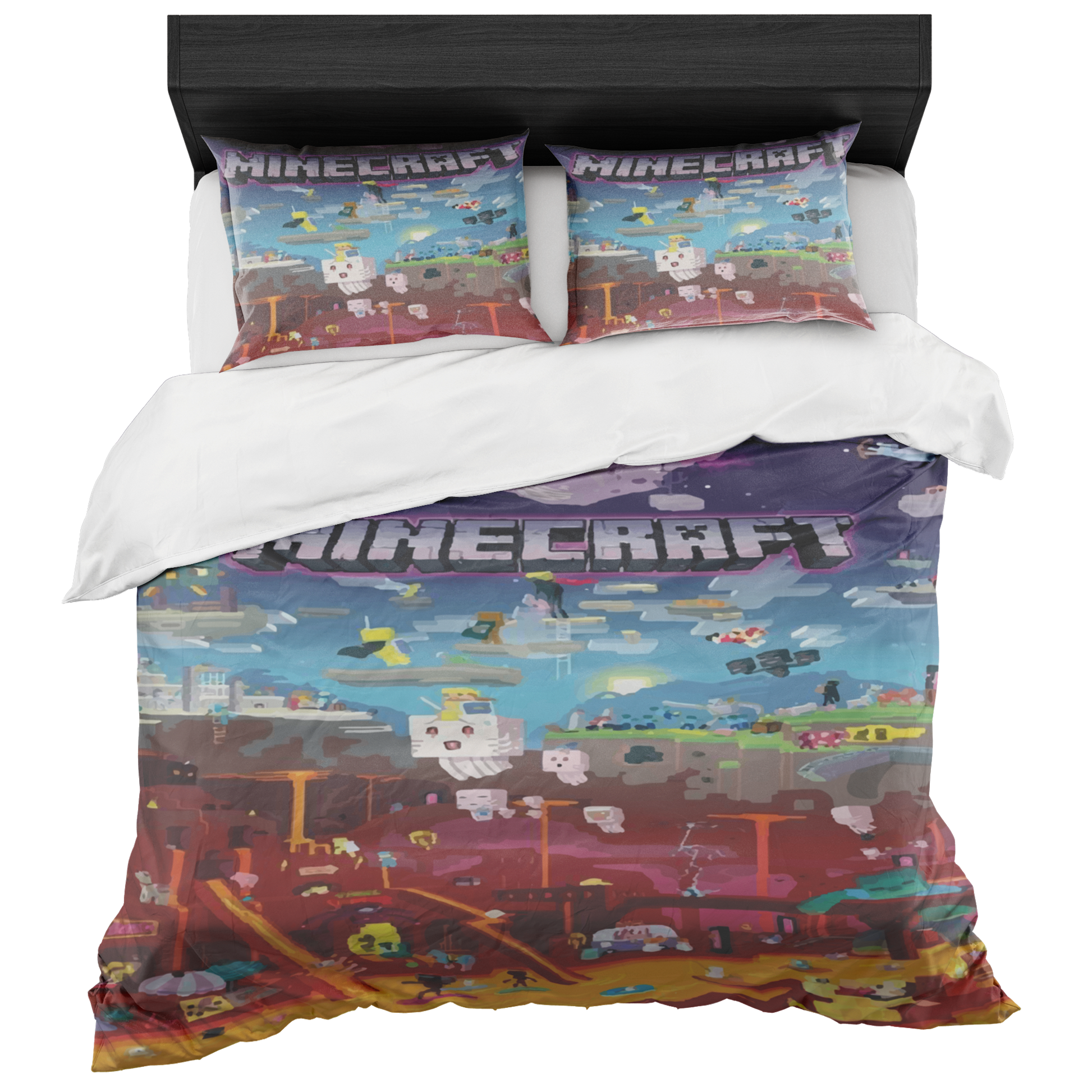 Minecraft bedding set minecraft world kids bedroom sets - Lusy Store