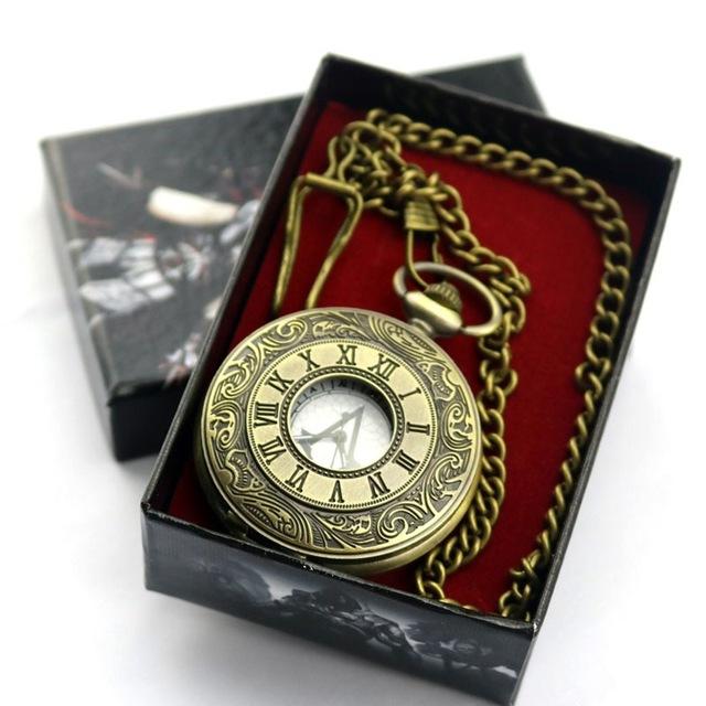 waterproof Retro Pocket Watch game Assassins Assassin's Creed metal - Lusy Store