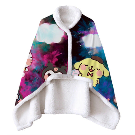 Wearable Blanket Hello Kitty Blanket Soft Fleece Warm Winter WB09 - Lusy Store LLC