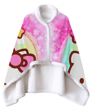 Wearable Blanket Hello Kitty Blanket Soft Fleece Warm Winter WB10 - Lusy Store LLC