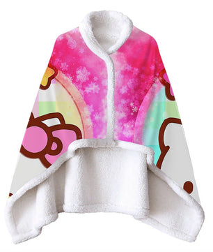 Wearable Blanket Hello Kitty Blanket Soft Fleece Warm Winter WB10 - Lusy Store LLC