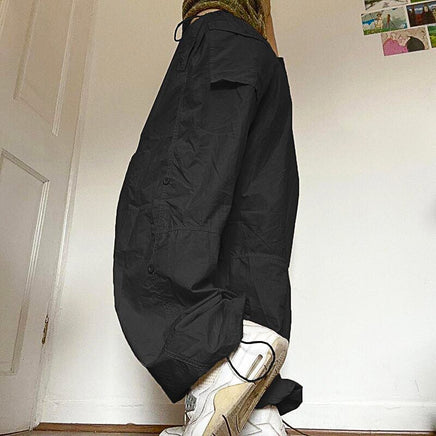 White Palazzo Pants Casual Wide Leg Cargo Pants Fashion Palazzo Pants For Women D369 - Lusy Store