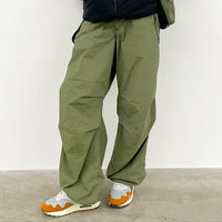 White Palazzo Pants Casual Wide Leg Cargo Pants Fashion Palazzo Pants For Women D369 - Lusy Store