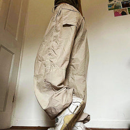 White Palazzo Pants Casual Wide Leg Cargo Pants Fashion Palazzo Pants For Women D369 - Lusy Store