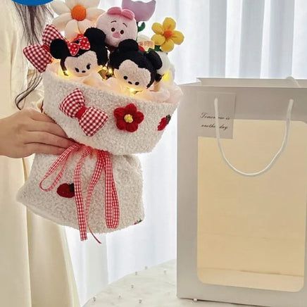 Winnie the pooh flower bouquet plush bouquet cute plush girl gift - Lusy Store LLC