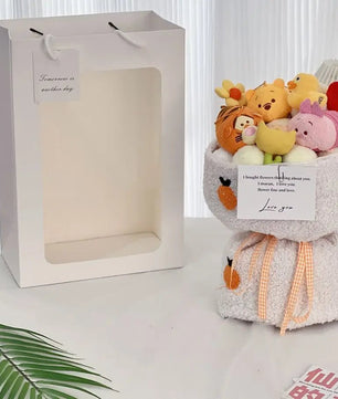 Winnie the pooh flower bouquet plush bouquet cute plush girl gift - Lusy Store LLC