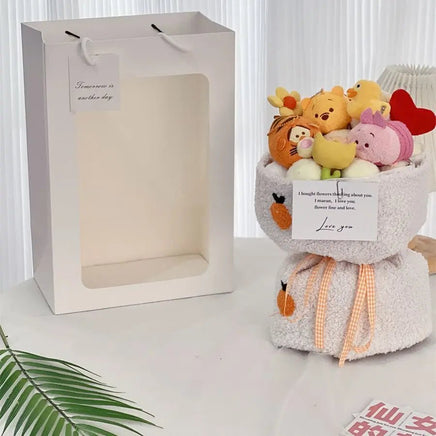 Winnie the pooh flower bouquet plush bouquet cute plush girl gift - Lusy Store LLC