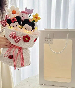 Winnie the pooh flower bouquet plush bouquet cute plush girl gift - Lusy Store LLC