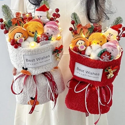 Winnie the pooh flower bouquet plush bouquet cute plush girl gift - Lusy Store LLC