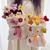 Winnie the pooh flower bouquet plush bouquet cute plush girl gift - Lusy Store LLC