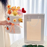 Winnie the pooh flower bouquet plush bouquet cute plush girl gift - Lusy Store LLC