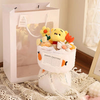 Winnie the pooh flower bouquet pop jumping tiger cute soft doll creative gift - Lusy Store LLC