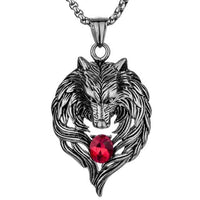 Wolf Stainless Steel Necklace for Men Pendant Chain Biker Jewelry Gift Fathers day - Lusy Store