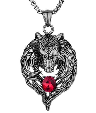 Wolf Stainless Steel Necklace for Men Pendant Chain Biker Jewelry Gift Fathers day - Lusy Store
