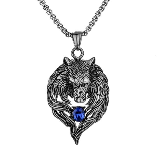 Wolf Stainless Steel Necklace for Men Pendant Chain Biker Jewelry Gift Fathers day - Lusy Store