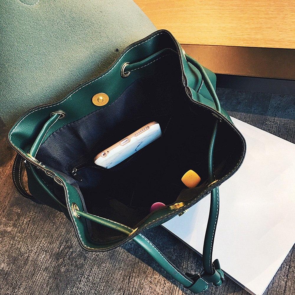 Women Backpack Leather School Bags Teenagers Girls - Lusy Store