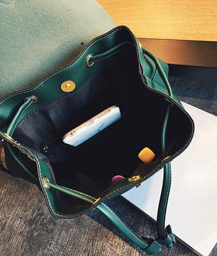 Women Backpack Leather School Bags Teenagers Girls - Lusy Store