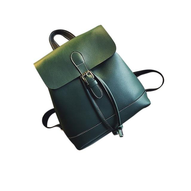 Women Backpack Leather School Bags Teenagers Girls - Lusy Store