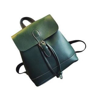 Women Backpack Leather School Bags Teenagers Girls - Lusy Store