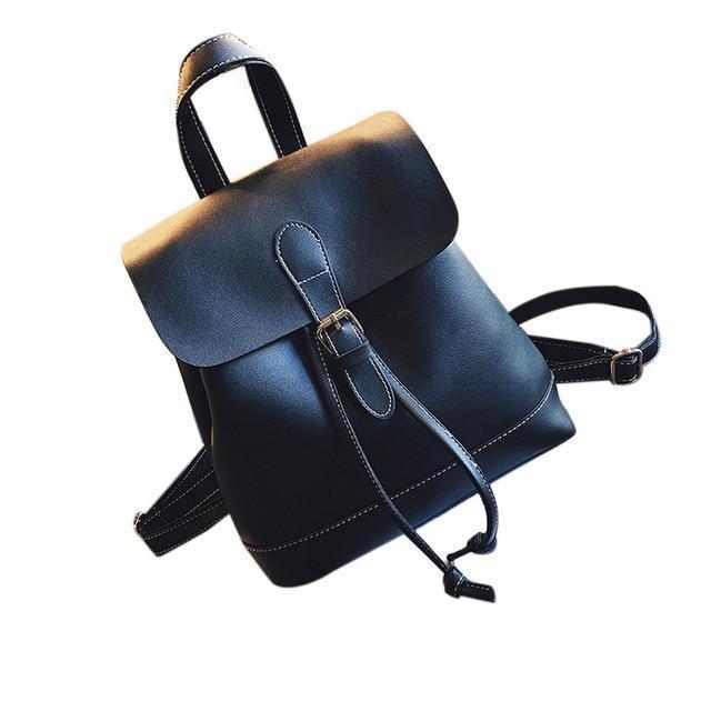 Women Backpack Leather School Bags Teenagers Girls - Lusy Store