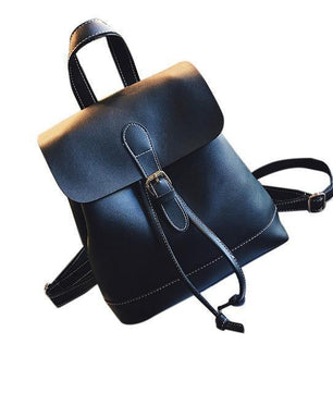 Women Backpack Leather School Bags Teenagers Girls - Lusy Store