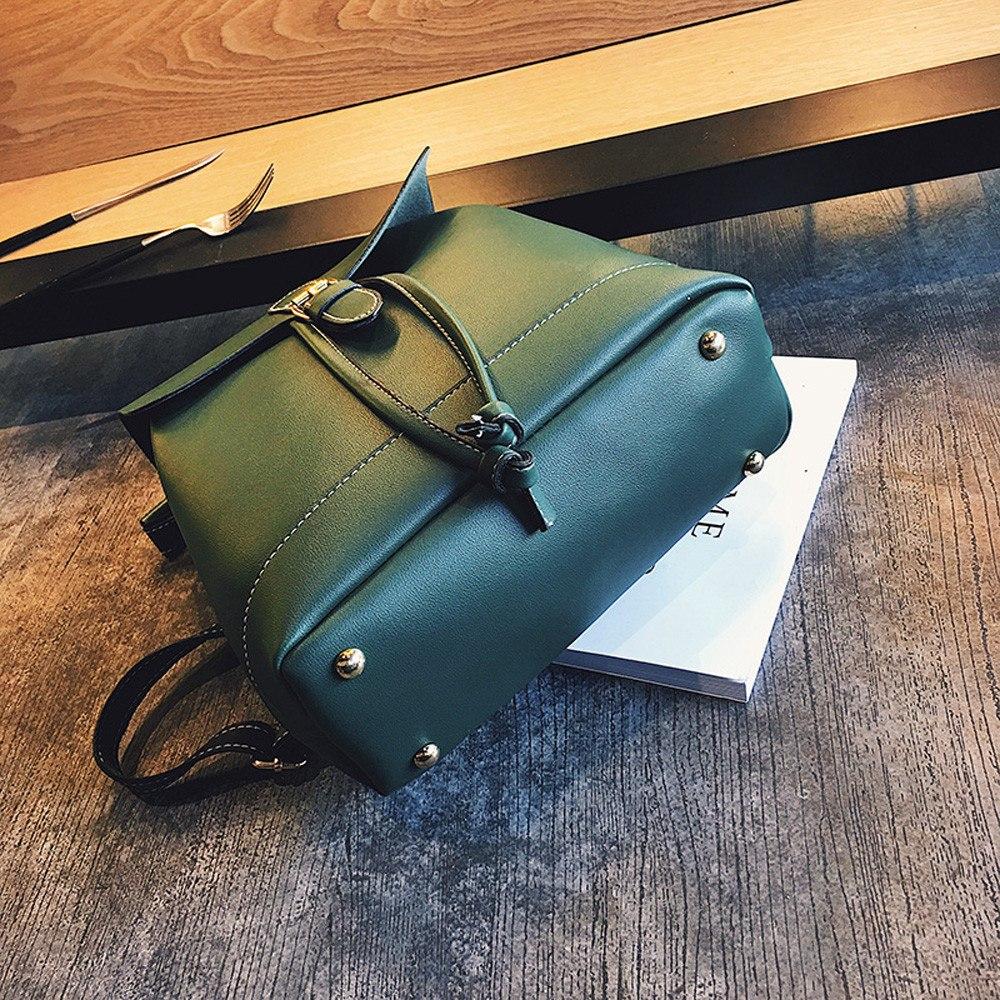 Women Backpack Leather School Bags Teenagers Girls - Lusy Store