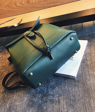 Women Backpack Leather School Bags Teenagers Girls - Lusy Store