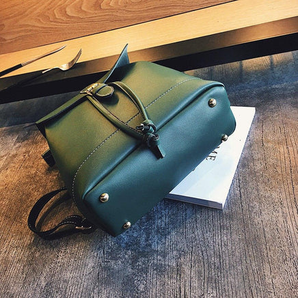 Women Backpack Leather School Bags Teenagers Girls - Lusy Store