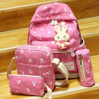 Women Cartoon Print Rucksack Style Sequin Travel Satchel For Teenage Girls - Lusy Store
