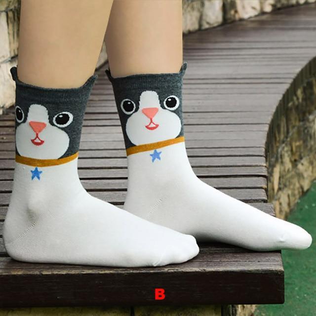 Women Cute Socks Ladies Causal Lovely Little Animal Bear - Lusy Store