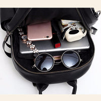 Women PU Leather Fashion Women Girl Leather Backpack - Lusy Store