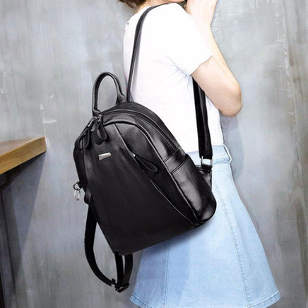 Women PU Leather Fashion Women Girl Leather Backpack - Lusy Store