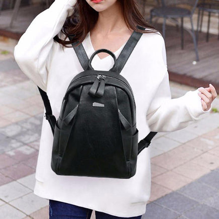 Women PU Leather Fashion Women Girl Leather Backpack - Lusy Store