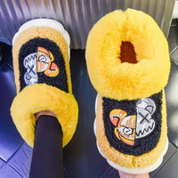 Women Slippers Warm Shoes Plush Lining Cotton Couple Platform High Top - Lusy Store LLC