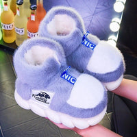 Women Slippers Warm Shoes Plush Lining Cotton Couple Platform High Top - Lusy Store LLC