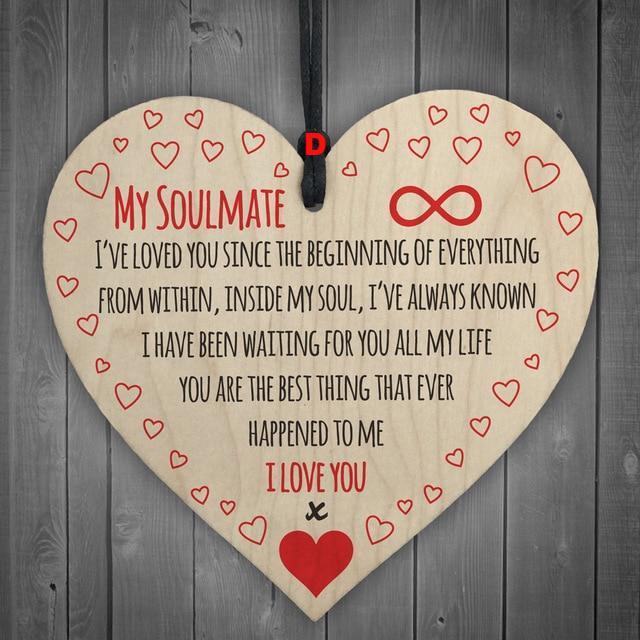 Wooden Hanging Board Thanksgiving Mum Wood Heart Plaque Sign Friendship Decoration - Lusy Store