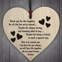 Wooden Hanging Board Thanksgiving Mum Wood Heart Plaque Sign Friendship Decoration - Lusy Store