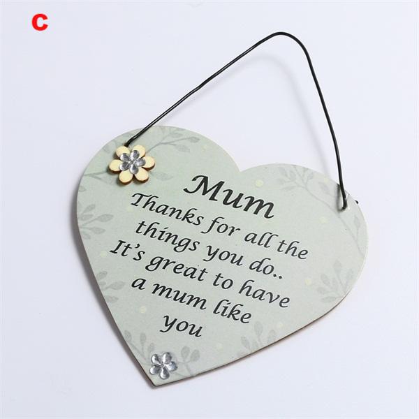 Wooden Hanging Plaque Board Mother&Father's Day Holiday - Lusy Store