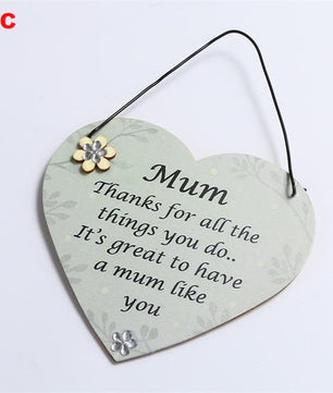 Wooden Hanging Plaque Board Mother&Father's Day Holiday - Lusy Store