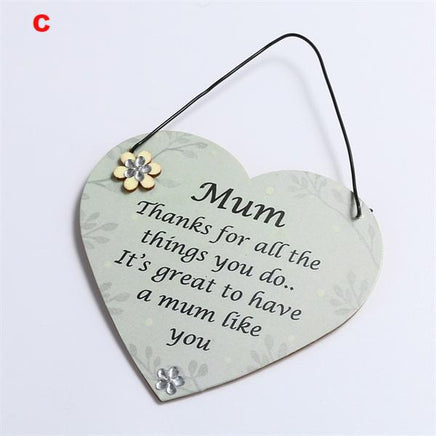 Wooden Hanging Plaque Board Mother&Father's Day Holiday - Lusy Store