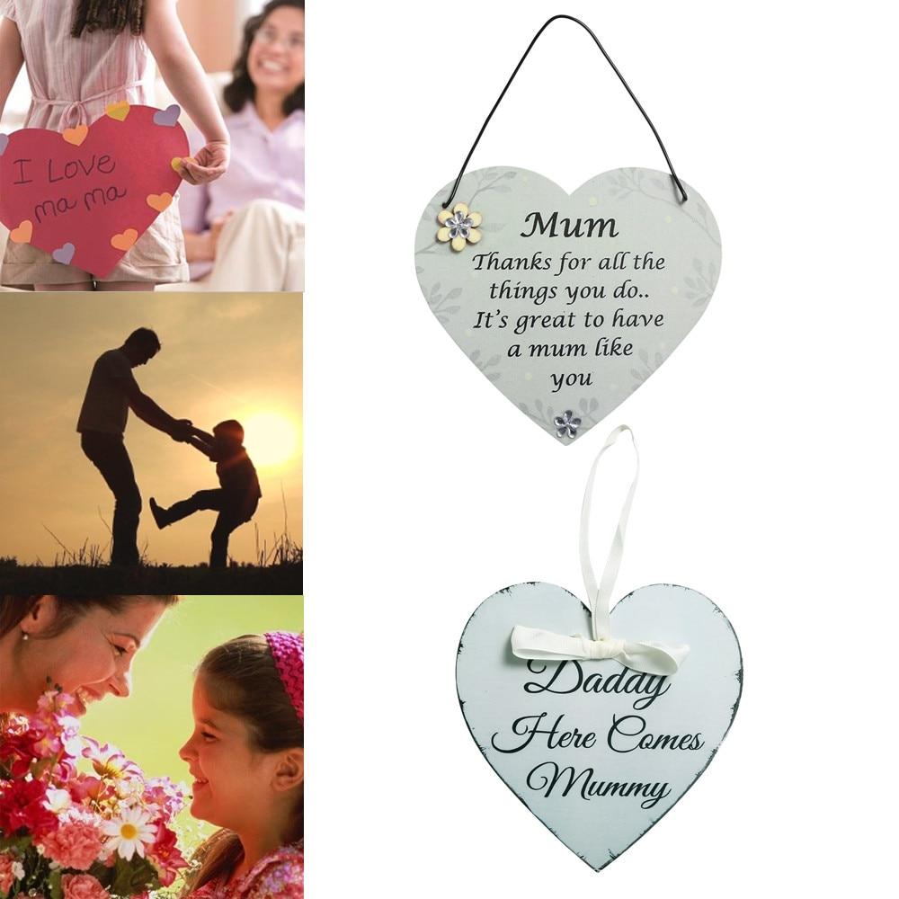 Wooden Hanging Plaque Board Mother&Father's Day Holiday - Lusy Store