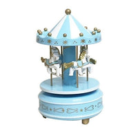 Wooden Music Box Toy Child Baby Game Home Decor Carousel horse - Lusy Store