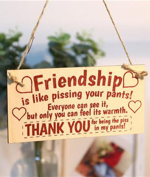 Wooden plaque Sign Board Best Friend Friendship Gift - Lusy Store