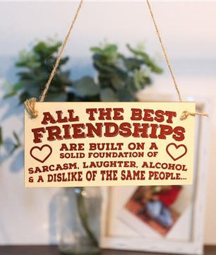 Wooden plaque Sign Board Best Friend Friendship Gift - Lusy Store