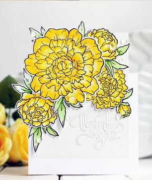 Words Flowers Dies Thank You So Much Blossom Metal Cutting Dies with Stamps DIY Decorative - Lusy Store