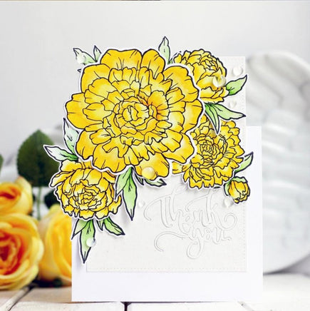 Words Flowers Dies Thank You So Much Blossom Metal Cutting Dies with Stamps DIY Decorative - Lusy Store