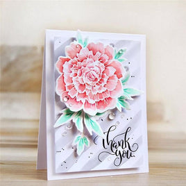 Words Flowers Dies Thank You So Much Blossom Metal Cutting Dies with Stamps DIY Decorative - Lusy Store
